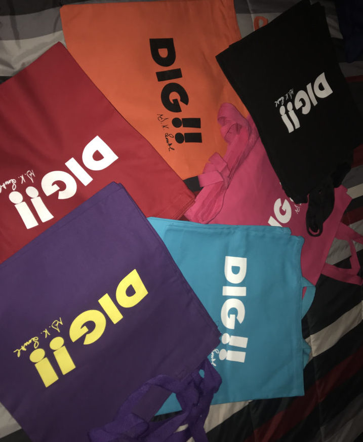 DIG!! Heavy Duty 12oz Canvas Tote Bags