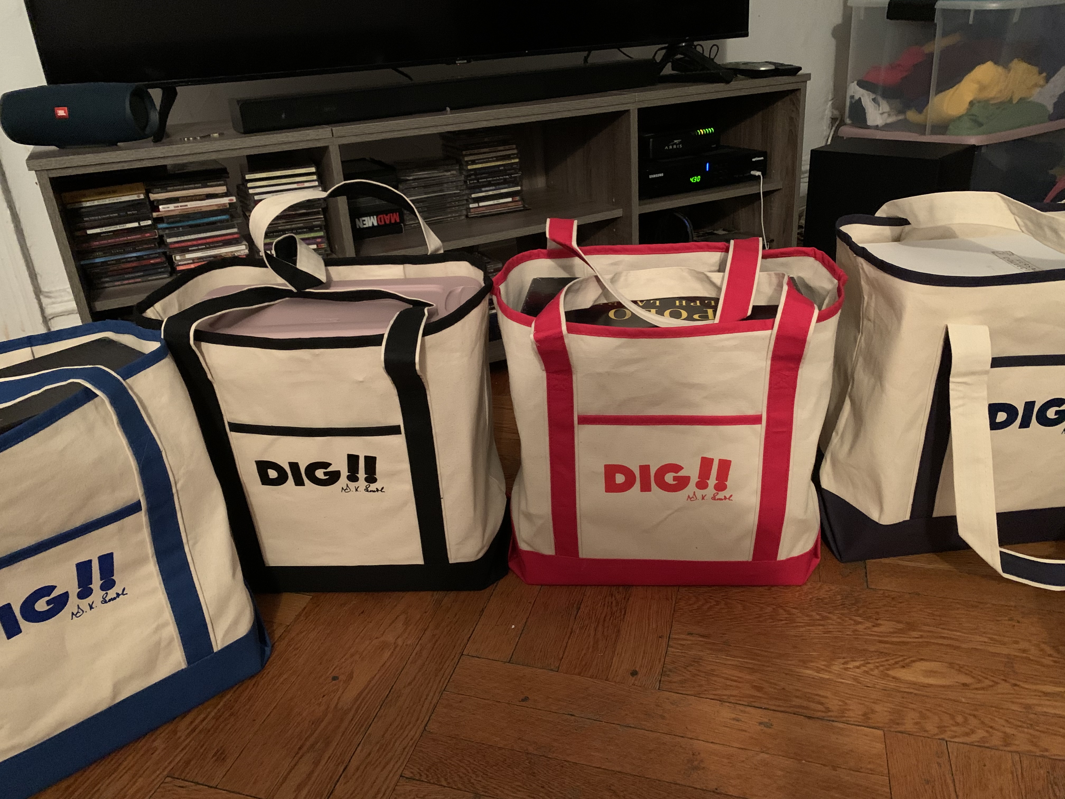 DIG!! Heavy Duty Canvas Tote Bags